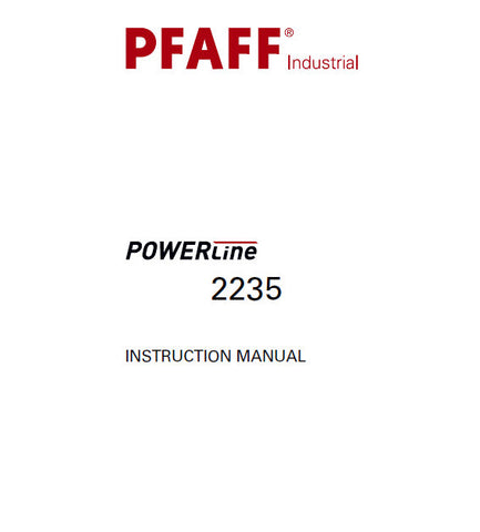 PFAFF 2235 POWERLINE SEWING MACHINE INSTRUCTION MANUAL 36 PAGES ENG