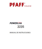 PFAFF 2235 POWERLINE SEWING MACHINE MANUAL DE INSTRUCCIONES 36 PAGES ESP