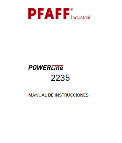 PFAFF 2235 POWERLINE SEWING MACHINE MANUAL DE INSTRUCCIONES 36 PAGES ESP