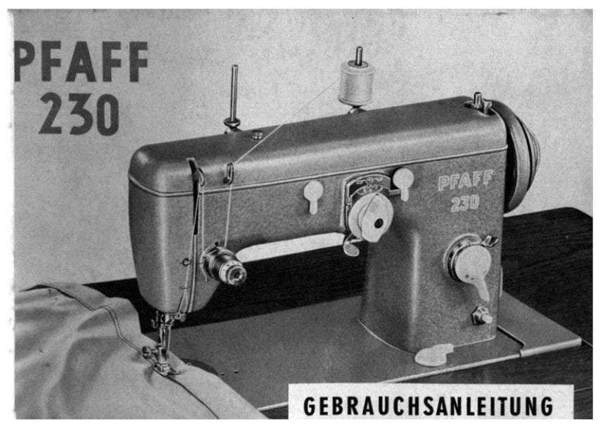 PFAFF 230 NAHMASCHINE GEBRAUCHSANLEITUNG 96 SEITE DEUTSCH