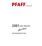 PFAFF 2481-3/01-980/30 PLUSLINE SEWING MACHINE BETRIEBSANLEITUNG 70 SEITE DEUT