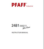 PFAFF 2481-906/11 PLUSLINE SEWING MACHINE INSTRUCTION MANUAL 104 PAGES ENG