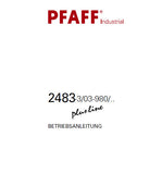 PFAFF 2483-3/03-980 PLUSLINE SEWING MACHINE BETRIEBSANLEITUNG 78 SEITE DEUT