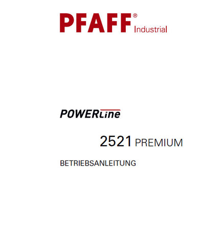 PFAFF 2521 POWERLINE PREMIUM SEWING MACHINE BETRIEBSANLEITUNG 78 SEITE DEUT