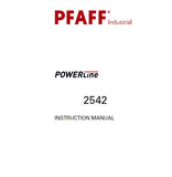 PFAFF 2542 POWERLINE SEWING MACHINE INSTRUCTION MANUAL 32 PAGES ENG