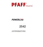 PFAFF 2542 POWERLINE SEWING MACHINE JUSTIERANLEITUNG 36 SEITE DEUT