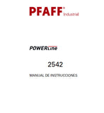 PFAFF 2542 POWERLINE SEWING MACHINE MANUAL DE INSTRUCCIONES 32 PAGES ESP