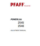 PFAFF 2545 2546 POWERLINE SEWING MACHINE ADJUSTMENT MANUAL 56 PAGES ENG