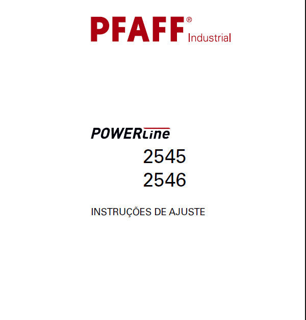 PFAFF 2545 2546 POWERLINE SEWING MACHINE INSTRUCOES DE AJUSTE 56 PAGES PT