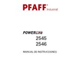 PFAFF 2545 2546 POWERLINE SEWING MACHINE MANUAL DE INSTRUCCIONES 38 PAGES ESP