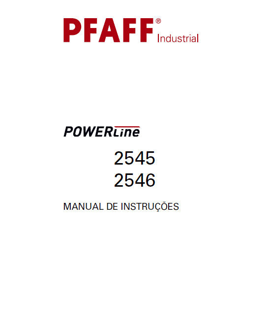 PFAFF 2545 2546 POWERLINE SEWING MACHINE MANUAL DE INSTRUCOES 38 PAGES PT