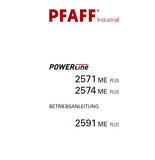 PFAFF 2571 ME PLUS 2574 ME PLUS 2591 ME PLUS POWERLINE SEWING MACHINE BETRIEBSANLEITUNG 56 SEITE DEUT