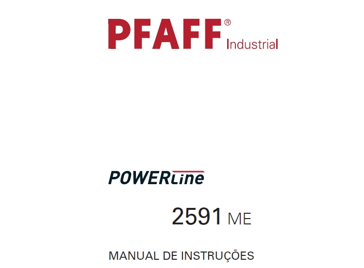 PFAFF 2591 ME POWERLINE MAQUINA DA COSTURA MANUAL DE INSTRUCOES 46 PAGES PT