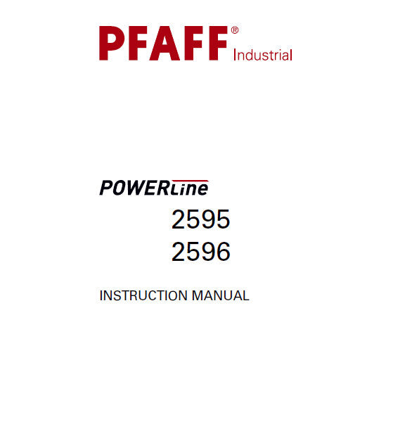 PFAFF 2595 2596 POWERLINE SEWING MACHINE INSTRUCTION MANUAL 58 PAGES ENG