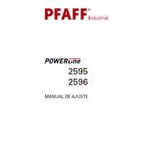 PFAFF 2595 2596 POWERLINE SEWING MACHINE MANUAL DE AJUSTE 36 PAGES ESP