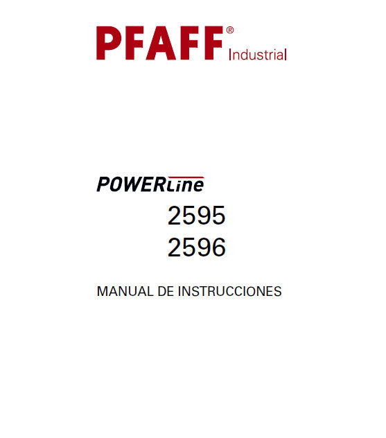 PFAFF 2595 2596 POWERLINE SEWING MACHINE MANUAL DE INSTRUCCIONES 38 PAGES ESP