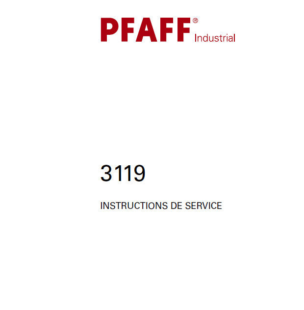 PFAFF 3119 SEWING MACHINE INSTRUCTIONS DE SERVICE 150 PAGES FRANC