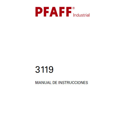 PFAFF 3119 SEWING MACHINE MANUAL DE INSTRUCCIONES 150 PAGES ESP