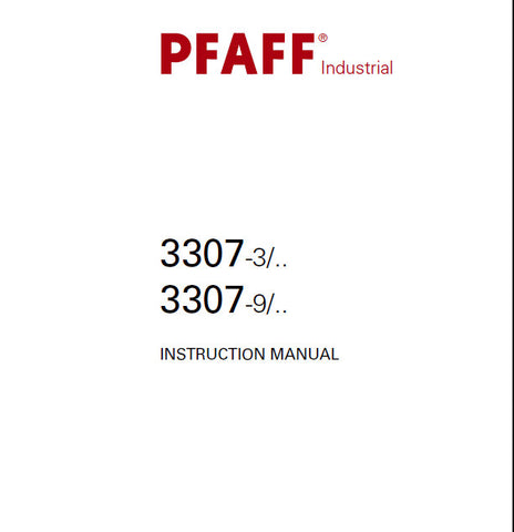 PFAFF 3307-3 3307-9 SEWING MACHINE INSTRUCTION MANUAL 150 PAGES ENG