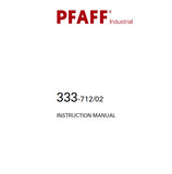 PFAFF 333-712/02 SEWING MACHINE INSTRUCTION MANUAL 38 PAGES ENG