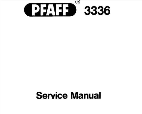 PFAFF 3336 SEWING MACHINE SERVICE MANUAL 06-84 BOOK 36 PAGES ENG