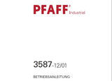 PFAFF 3587-12/01 NAHMASCHINE BETRIEBSANLEITUNG 190 SEITE DEUT