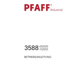 PFAFF 3588-05/020 3588-15/020 NAHMASCHINE BETRIEBSANLEITUNG 206 SEITE DEUT