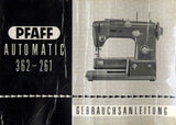 PFAFF 362 261 NAHMASCHINE GEBRAUCHSANLEITUNG 59 SEITE DEUTSCH