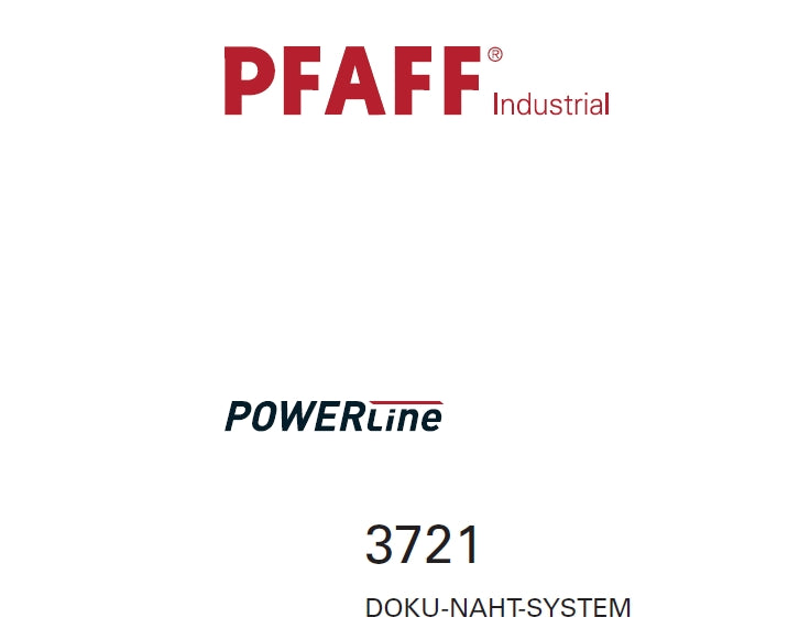 PFAFF 3721 POWERLINE DOKU-NAHT-SYSTEM NAHMASCHINE BETRIEBSANLEITUNG 138 SEITE DEUT