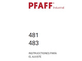 PFAFF 481 483 MAQUINA DE COSER INSTRUCCIONES PARA EL AJUSTE 32 PAGES ESP