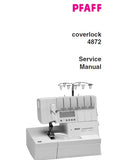 PFAFF 4872 COVERLOCK SEWING MACHINE SERVICE MANUAL 70 PAGES ENG