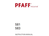 PFAFF 581 583 SEWING MACHINE INSTRUCTION MANUAL 40 PAGES ENG