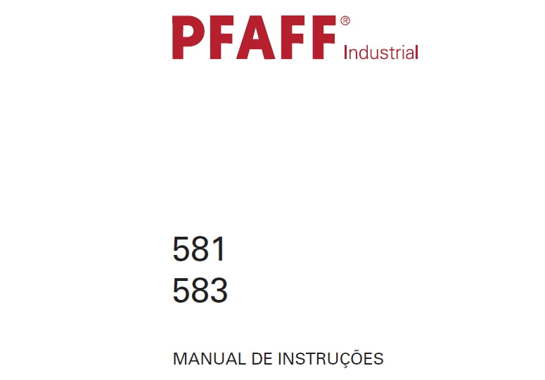 PFAFF 581 583 MAQUINA DA COSTURA MANUAL DE INSTRUCOES 40 PAGES PT