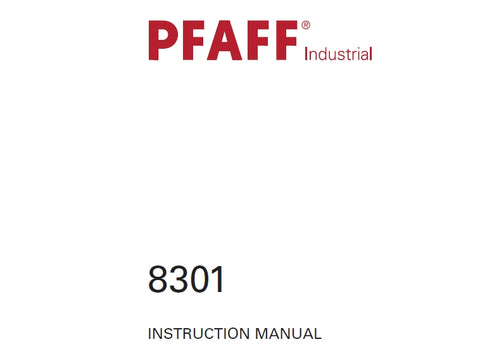 PFAFF 8301 WELDING MACHINE INSTRUCTION MANUAL 48 PAGES ENG
