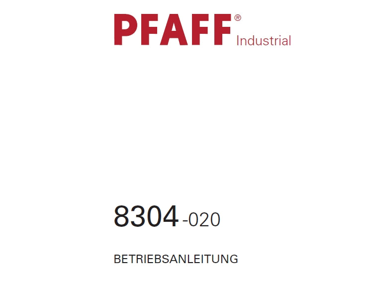 PFAFF 8304-020 HEIBLUFT-SCHWEIBMASCHINE BETRIEBSANLEITUNG 50 SEITE DEUT