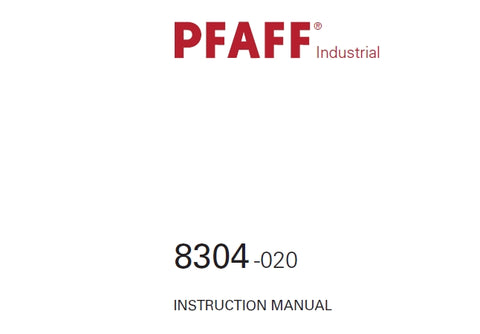 PFAFF 8304-020 HEAT-SEALING MACHINE INSTRUCTION MANUAL 50 PAGES ENG