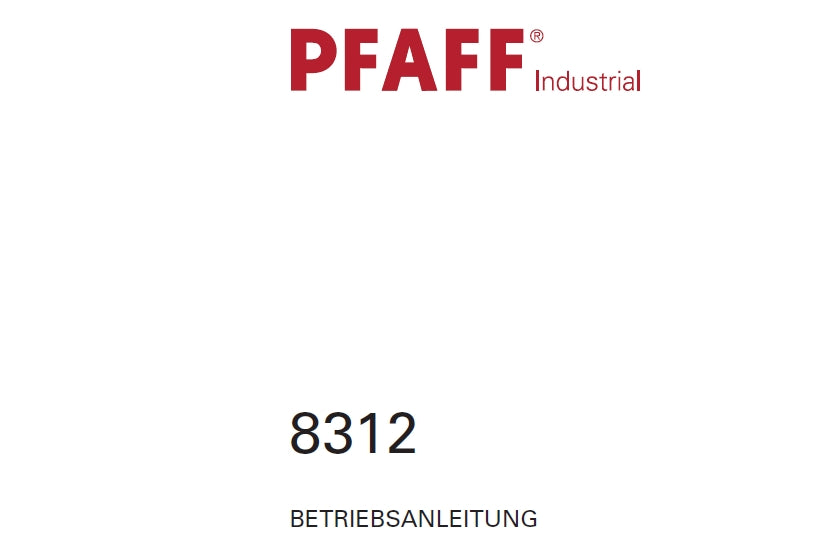 PFAFF 8312 NAHMASCHINE BETRIEBSANLEITUNG 54 SEITE DEUT