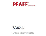 PFAFF 8362 MAQUINA DE COSER MANUAL DE INSTRUCCIONES 44 PAGES ESP