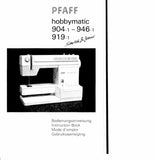 PFAFF 904-1 946-1 919-1 NAHMASCHINE SEWING MACHINE BEDIENUNGSSANWEISUNG INSTRUCTION BOOK 94 PAGES SEITE DEUT ENG FR NL