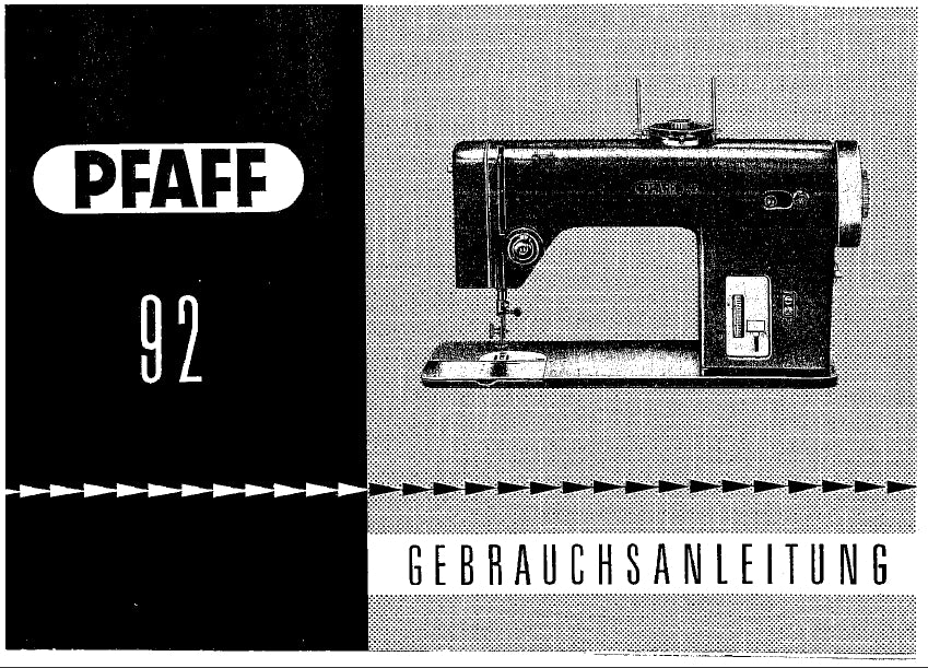 PFAFF 92 NAHMASCHINE GEBRAUCHSANLEITUNG 50 SEITE DEUTSCH