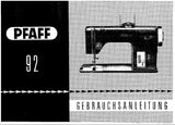 PFAFF 92 NAHMASCHINE GEBRAUCHSANLEITUNG 50 SEITE DEUTSCH