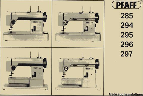 PFAFF 285 294 295 296 297 NAHMASCHINE GEBRAUCHSANLEITUNG 50 SEITE DEUTSCH