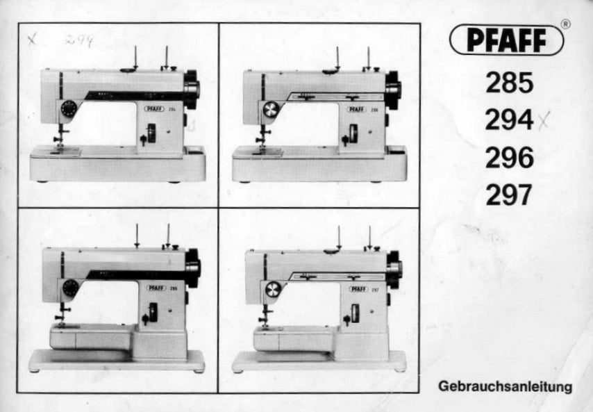 PFAFF 285 294 296 297 NAHMASCHINE GEBRAUCHSANLEITUNG 50 SEITE DEUTSCH