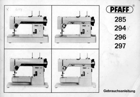 PFAFF 285 294 296 297 NAHMASCHINE GEBRAUCHSANLEITUNG 50 SEITE DEUTSCH