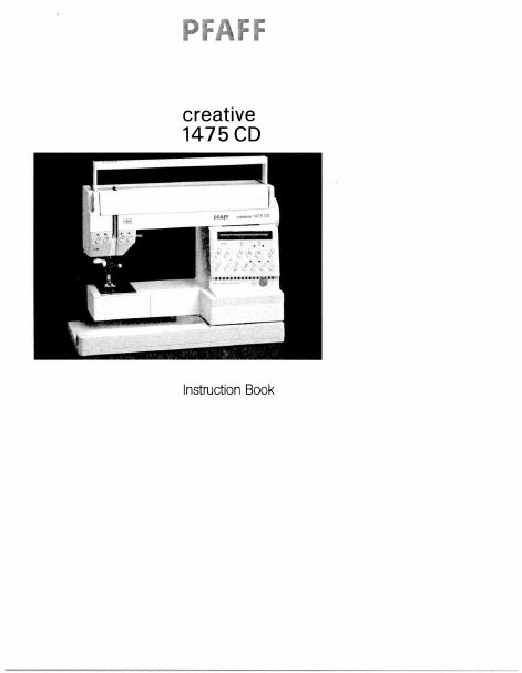 PFAFF CREATIVE 1475 CD SEWING MACHINE INSTRUCTION BOOK 69 PAGES ENG