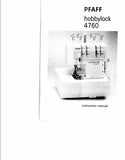 PFAFF HOBBYLOCK 4760 SEWING MACHINE INSTRUCTION MANUAL 57 PAGES ENG