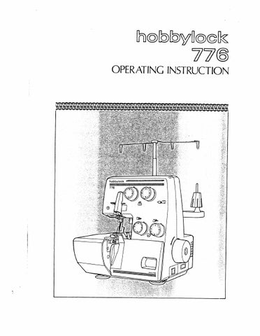 PFAFF HOBBYLOCK 776 SEWING MACHINE OPERATING INSTRUCTIONS 22 PAGES ENG