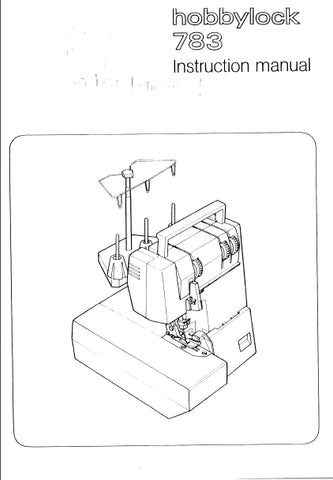 PFAFF HOBBYLOCK 783 SEWING MACHINE INSTRUCTION MANUAL 32 PAGES ENG