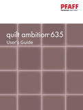 PFAFF QUILT AMBITION 635 SEWING MACHINE USERS GUIDE 44 PAGES ENG