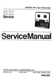 PHILIPS N4504-44 4 TRACK STEREO TAPE RECORDER SERVICE MANUAL INC SCHEMATIC DIAGRAMS 25 PAGES ENG